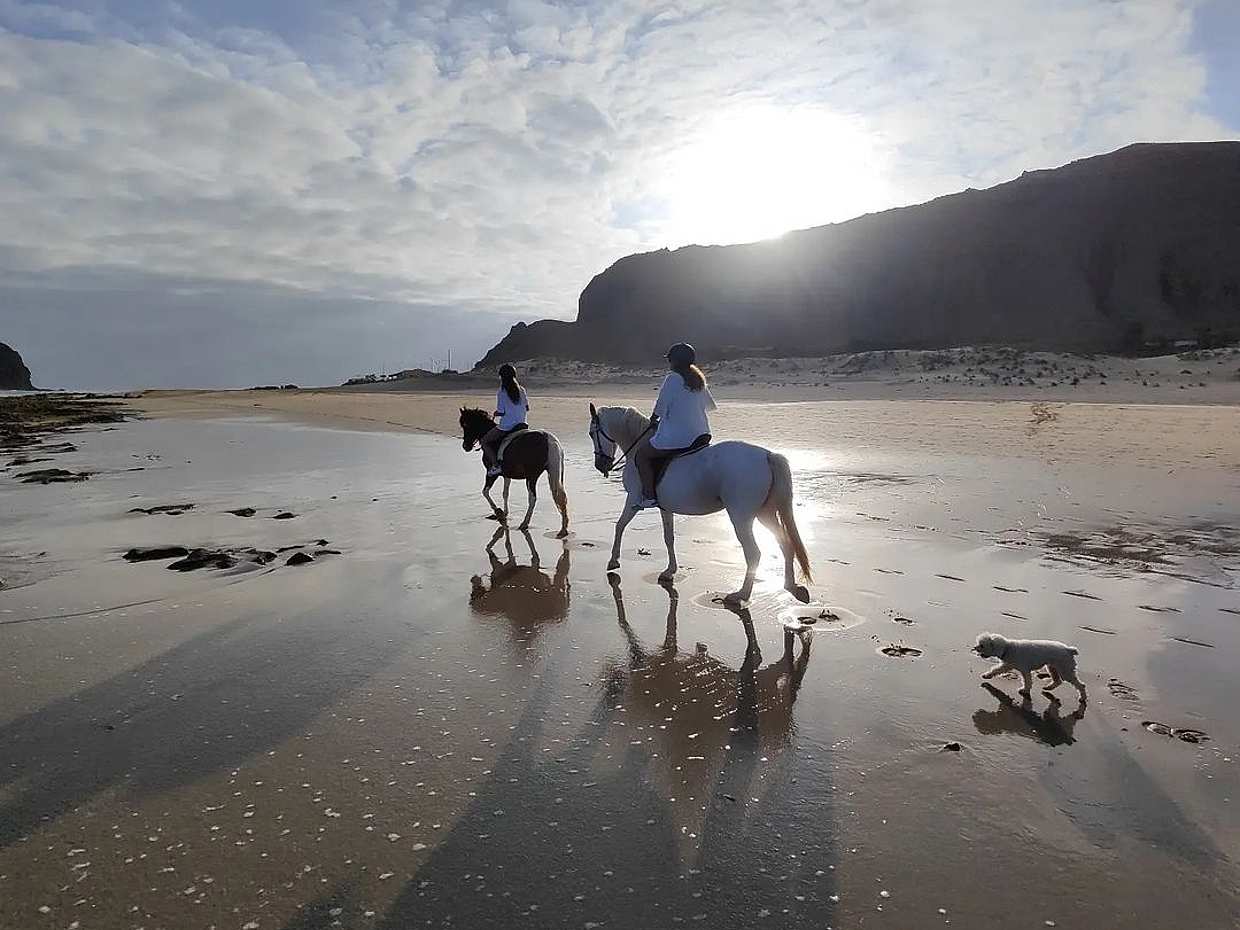 Passeio a cavalo ao pôr-do-sol na Praia da Ilha de Porto Santo
