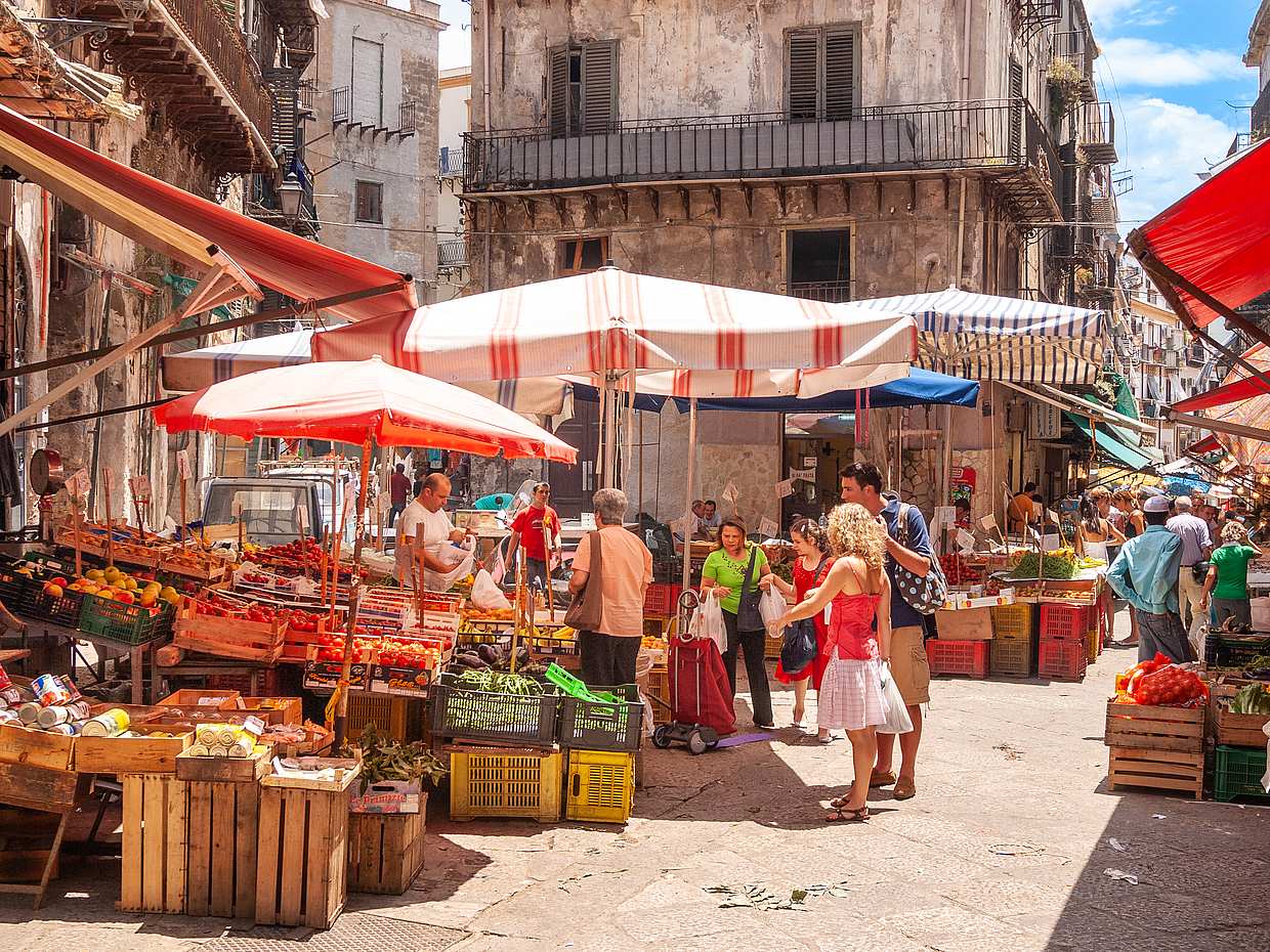 Visita ao mercado e aula de culinária de Palermo