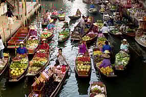 Photo 1 Floating and Railway Market, Coconut and Salt Farm from Bangkok (Group Tour)