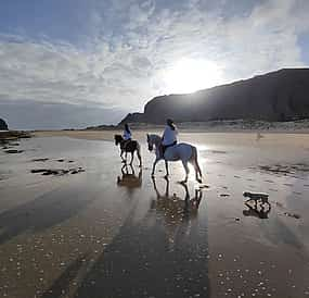 Photo 1 Paseo a caballo al atardecer en la playa de la isla de Porto Santo