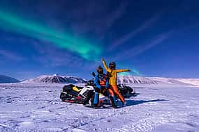 Photo 1 Small Group Aurora Snowmobiling