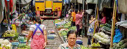 Photo 2 Floating and Railway Market, Coconut and Salt Farm Tour from Bangkok