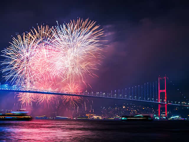 New Year's Eve Bosphorus Dinner Cruise with Soft Drink Menu