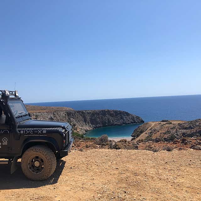 Safari privado a la península de Rodopou y la playa de Menies desde Chania