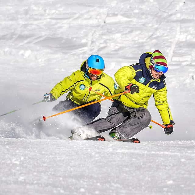 Entrenamiento individual de esquí en Courchevel