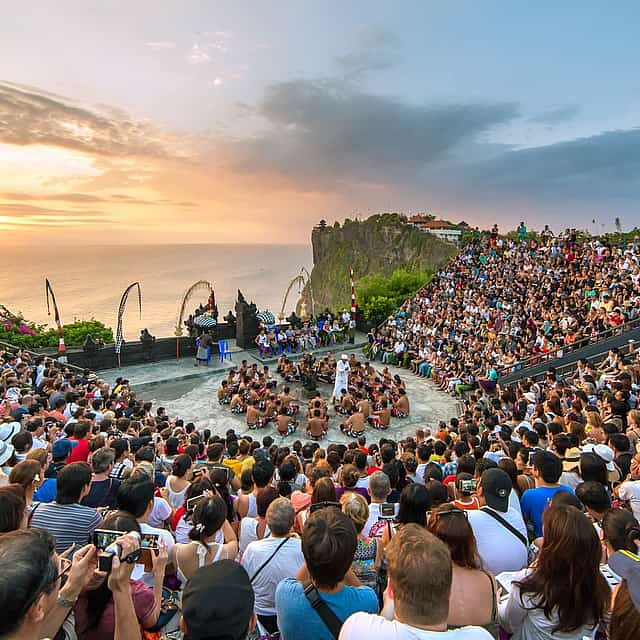 Incredible Kecak Fire Dance and Beautiful Sunset in Uluwatu Temple