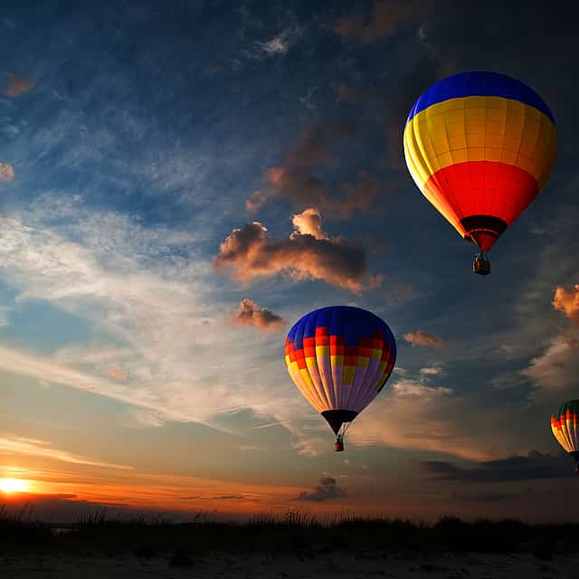 Hot Air Balloon Flight over Marrakesh Desert