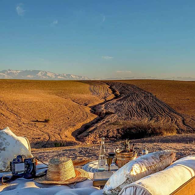 Cena y paseo en camello por el desierto de Agafay