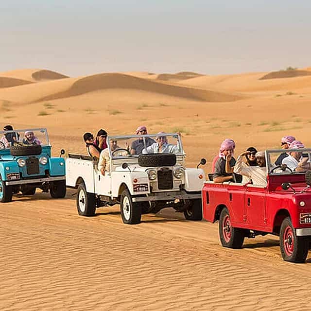 Heritage Desert Safari in Dubai with Vintage Range Rovers
