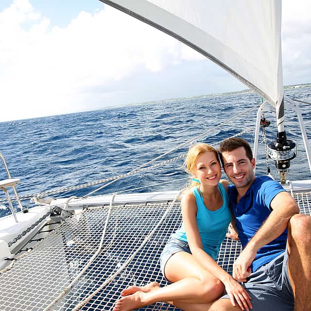Full-day Catamaran Adventure: Ile aux Сerfs and GRSE Waterfall