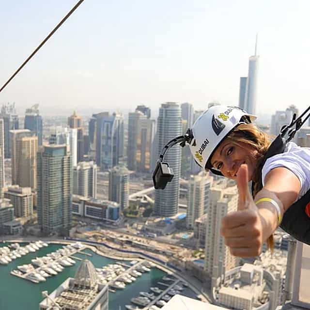 Zipline Experience in Dubai Marina with Private Transfers