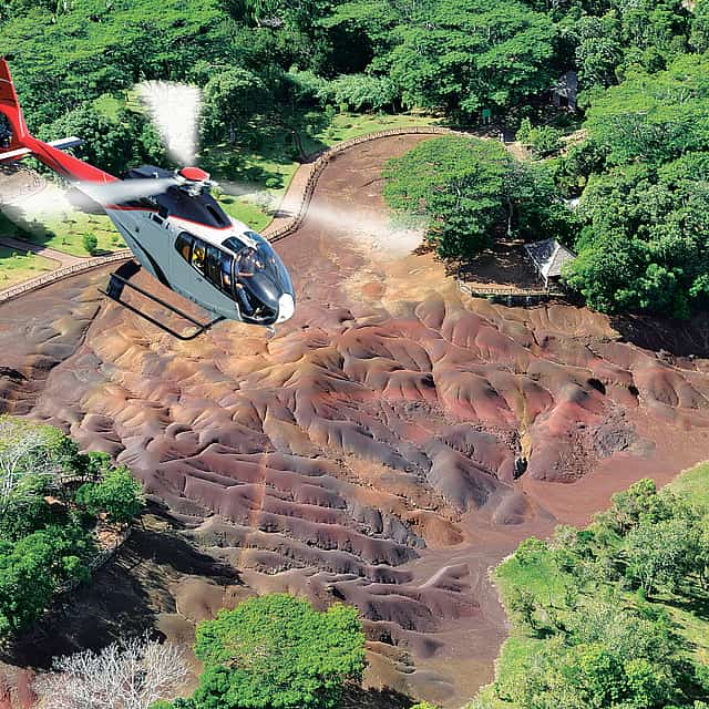 Excursión obligada en helicóptero desde Chamarel