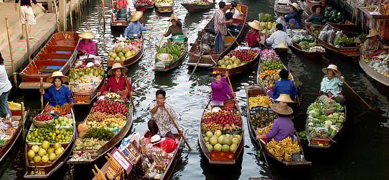 Photo 1 Floating and Railway Market, Coconut and Salt Farm Tour from Bangkok