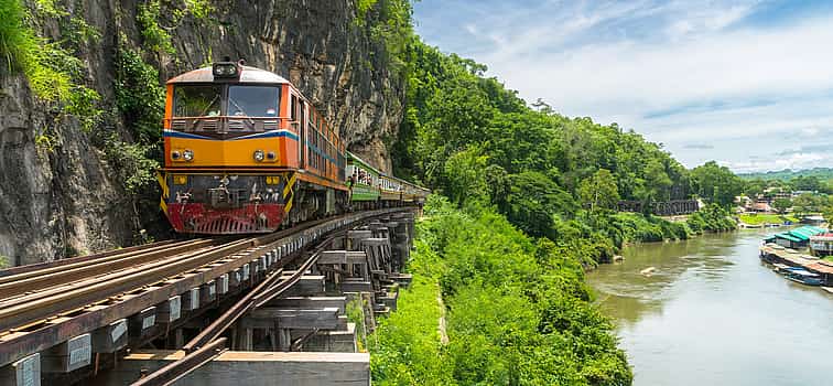 Photo 1 Erawan Waterfall, Floating and Railway Market. Private Tour from Bangkok